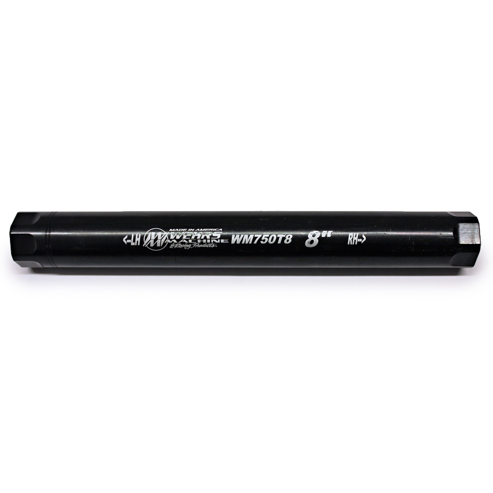 Wehrs Machine WM750T8 - Suspension Tube, 1 in OD, 8 in Long, 3/4-16 in Female Threads, Steel, Black Oxide, Each