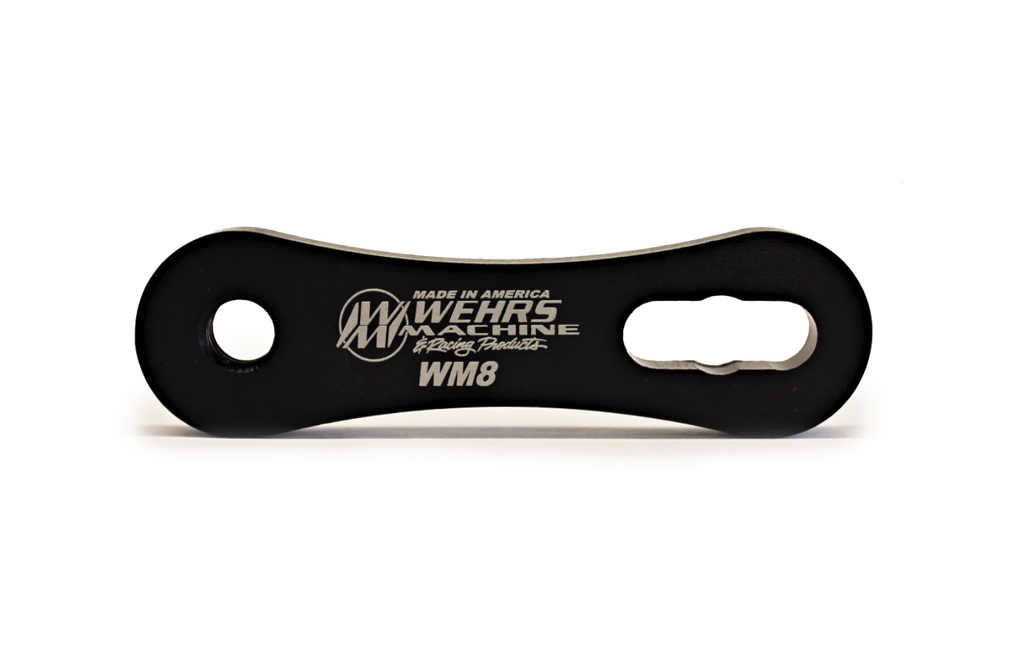 Wehrs Machine WM8 Shifter Arm, 3/8 in Mounting Hole, Saginaw, Aluminum, Black Anodized, Universal, Each