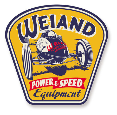 Weiand 10004WND Metal Sign, Weiand Power and Speed, 20.0 x 20.0 in, Aluminum, Each