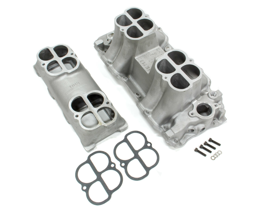 Weiand 1981 Intake Manifold, Hi-Ram, Dual Square Bore, Tunnel Ram, Oval Port, Aluminum, Natural, Big Block Chevy, Each