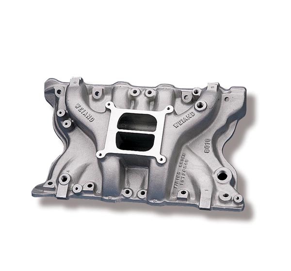 Weiand 8010 Intake Manifold, Action Plus, Square Bore, Dual Plane, Aluminum, Natural, Ford Cleveland / Modified, Each