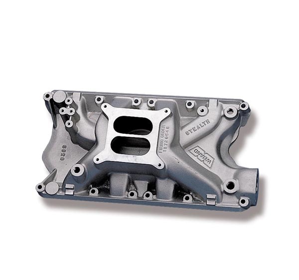 Weiand 8023 Intake Manifold, Stealth, Square Bore, Dual Plane, Aluminum, Natural, Small Block Ford, Each