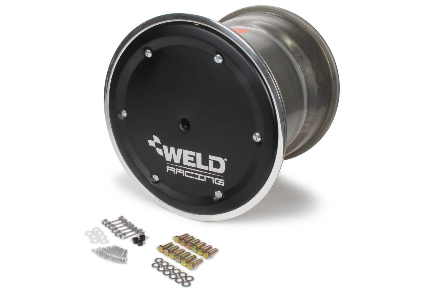 Weld Wheels 559-5405BC-6 Wheel, Wide 5 XL, 15 x 14 in, 5.000 in Backspace, Wide 5 Bolt Pattern, Cover Included, Aluminum, Black Anodized / Polished, Each