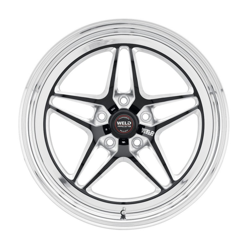 Weld Wheels 81HB0090C58A Wheel, S81, 20 x 9 in, 5.750 in Backspace, 5 x 5.00 in Bolt Pattern, High Pad, Aluminum, Black Anodized / Polished, Each