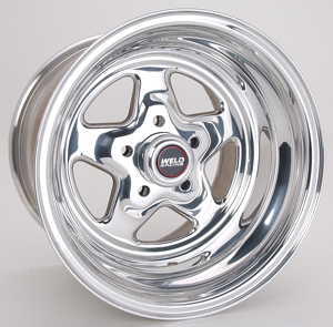 Weld Wheels 96-512212 Wheel, Pro Star, 15 x 12 in, 6.500 in Backspace, 5 x 4.50 in Bolt Pattern, Aluminum, Polished, Each