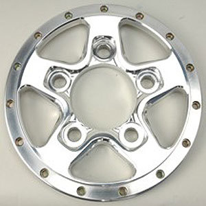Weld Wheels P613-88A Wheel Center Section, Alumastar, 5 x 4.50 in Bolt Pattern, Rear Wheel Center, Aluminum, Polished, Each