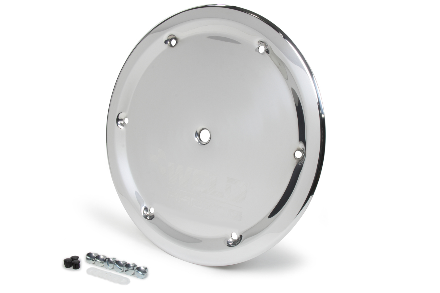 Weld Wheels P650-4514A-6 Mud Cover, Quick Release Fastener, Aluminum, Polished, 15 in Wheels, Each