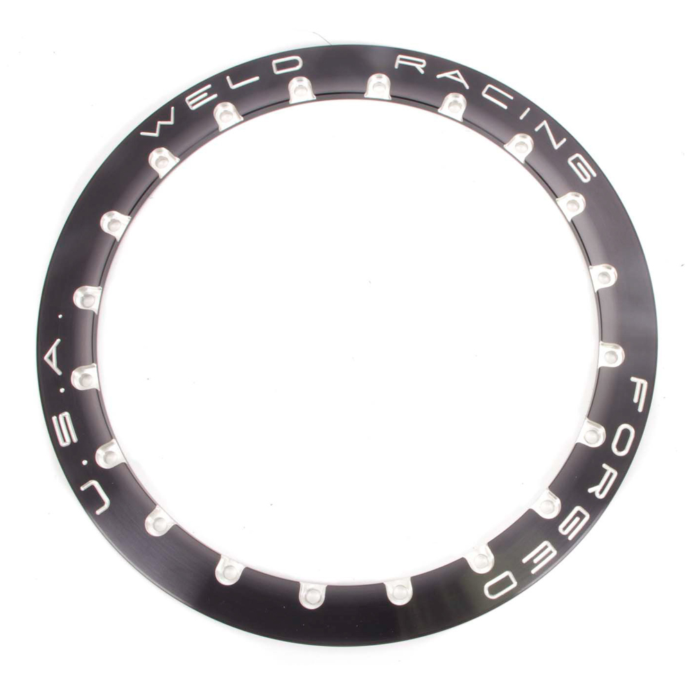 Weld Wheels P650-5179B Beadlock Ring, 20 Hole, Aluminum, Black Anodized, 15 in Wheels, Each