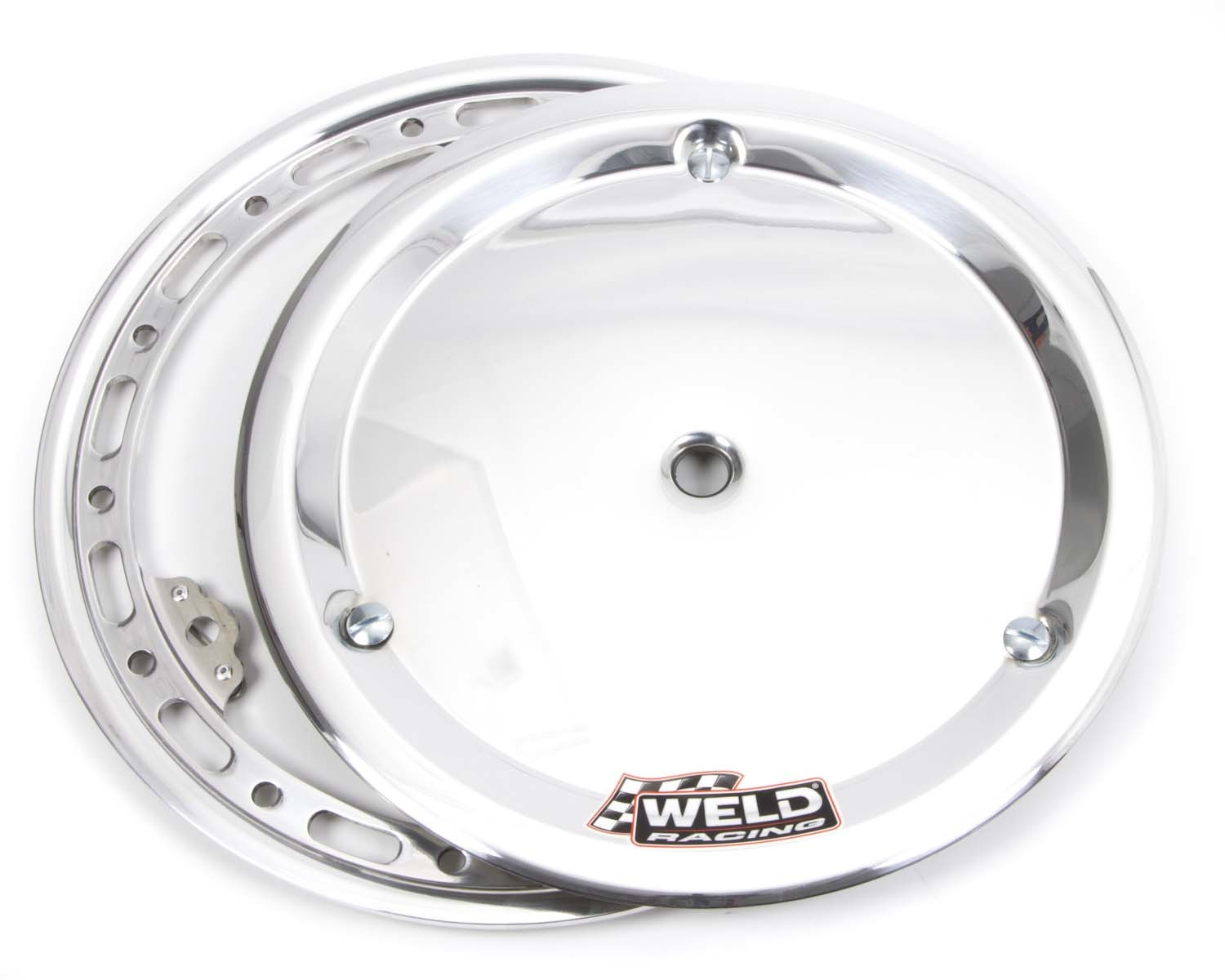 Weld Wheels P650-5313 Beadlock Ring, Slotted, Mud Cover, Aluminum, Polished, 13 in Wheels, Each