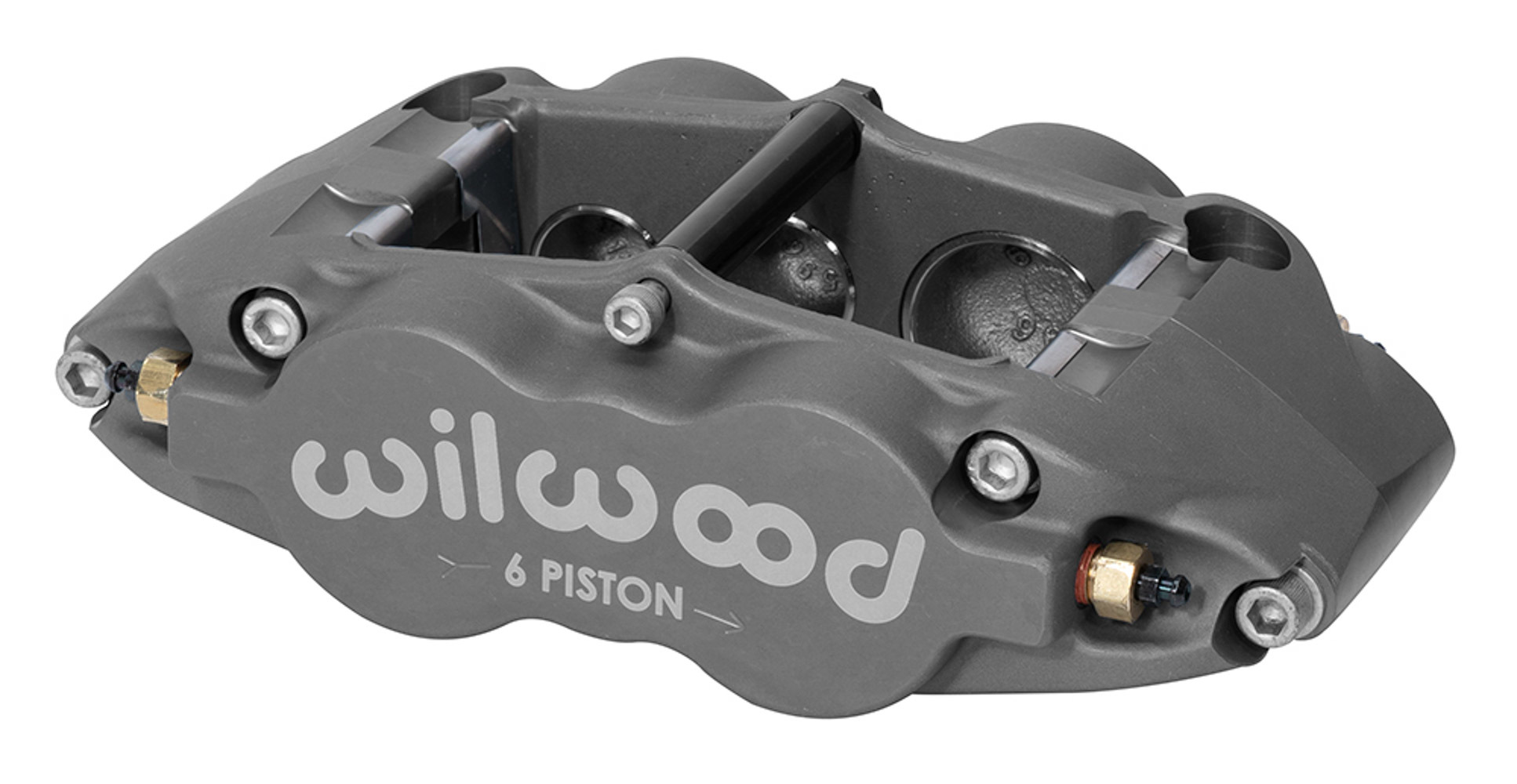 Wilwood 120-13236 Brake Caliper, Superlite, Driver Side, 6 Piston, Aluminum, Gray Anodized, 14.00 in OD x 1.25 in Thick Rotor, 5.98 in Radial Mount, Each