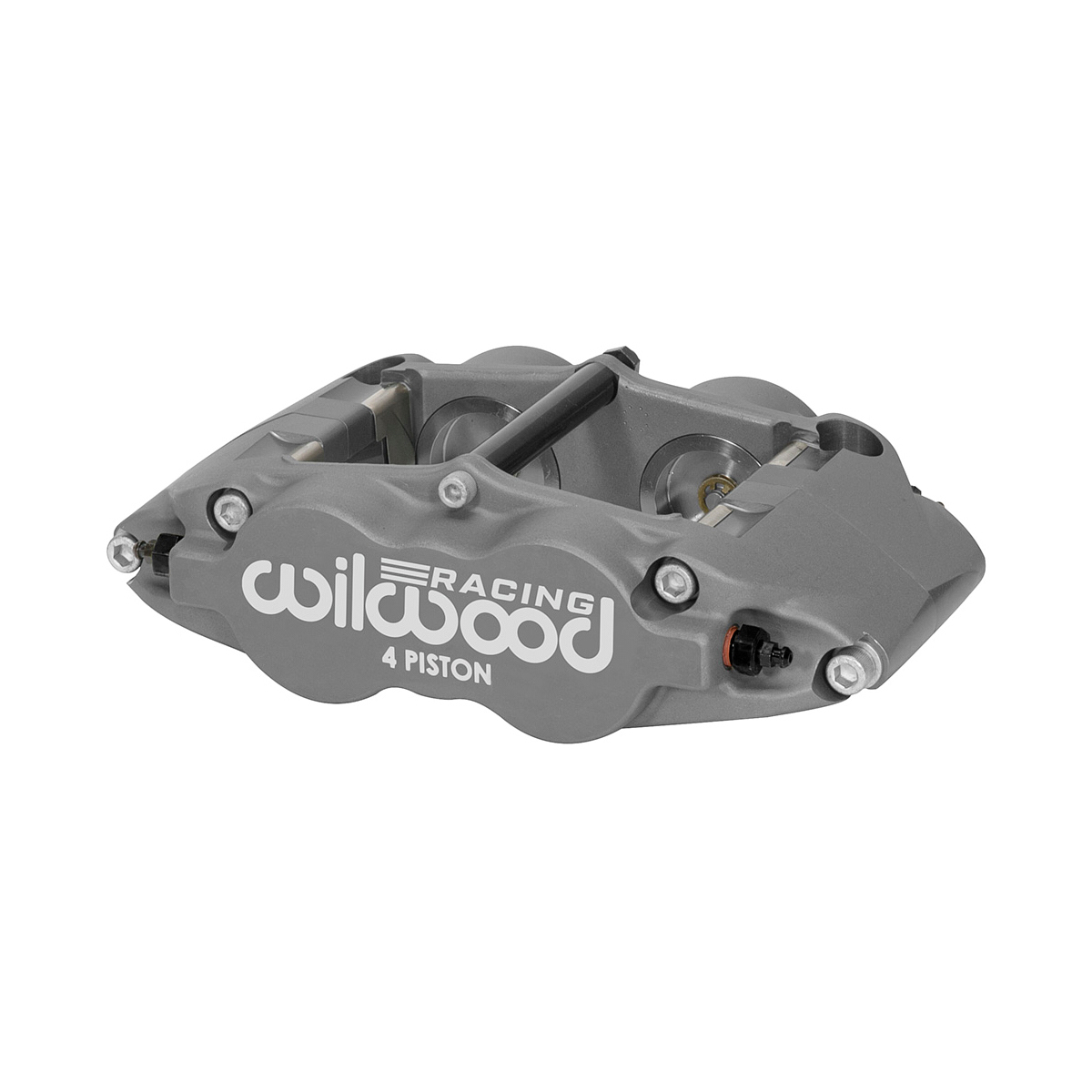 Wilwood 120-13263 Brake Caliper, Superlite, 4 Piston, Aluminum, Gray Anodized, 14.00 in OD x 1.250 in Thick Rotor, 5.980 in Radial Mount, Passenger Side, Each