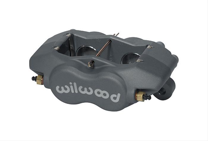 Wilwood 120-13839 Brake Caliper, Forged Dynalite, 4 Piston, Aluminum, Gray Anodized, 13.06 in OD x 0.830 in Thick Rotor, 5.250 in Lug Mount, Each