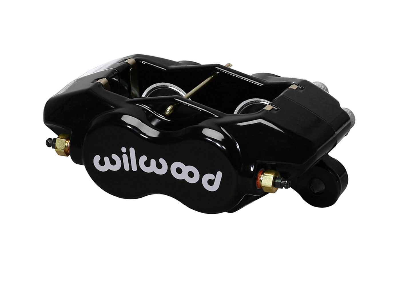Wilwood 120-13842-BK Brake Caliper, Forged Dynalite, 4 Piston, Aluminum, Black Powder Coat, 13.06 in OD x 0.810 in Thick Rotor, 5.250 in Lug Mount, Each
