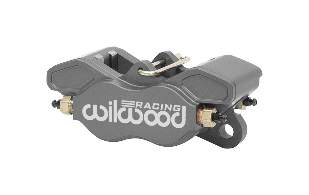 Wilwood 120-15752 Brake Caliper, GP320, 4 Piston, Aluminum, Gray Anodized, 11.50 in OD x 0.240 in Thick Rotor, 3.50 in Lug Mount, Passenger Side, Each