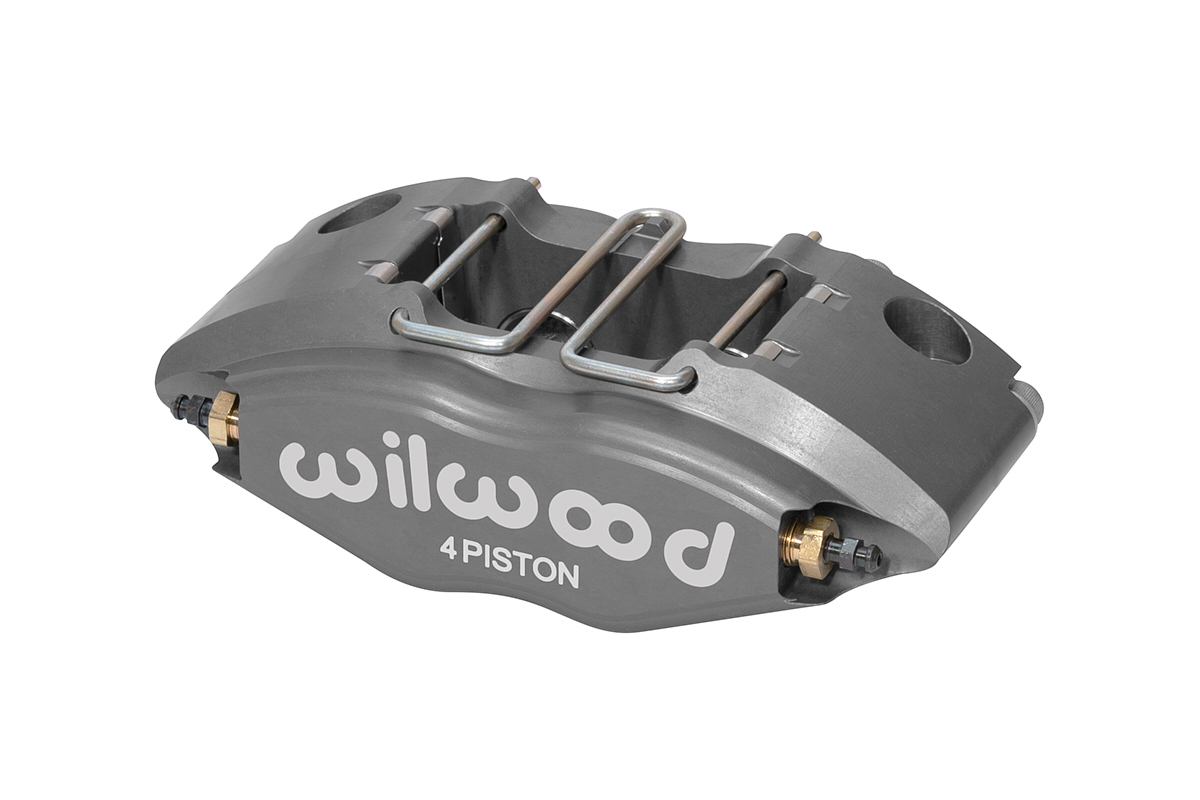 Wilwood 120-8726 Brake Caliper, Powerlite, 4 Piston, Aluminum, Gray Anodized, 11.00 in OD x 0.500 in Thick Rotor, 5.08 in Radial Mount, Each