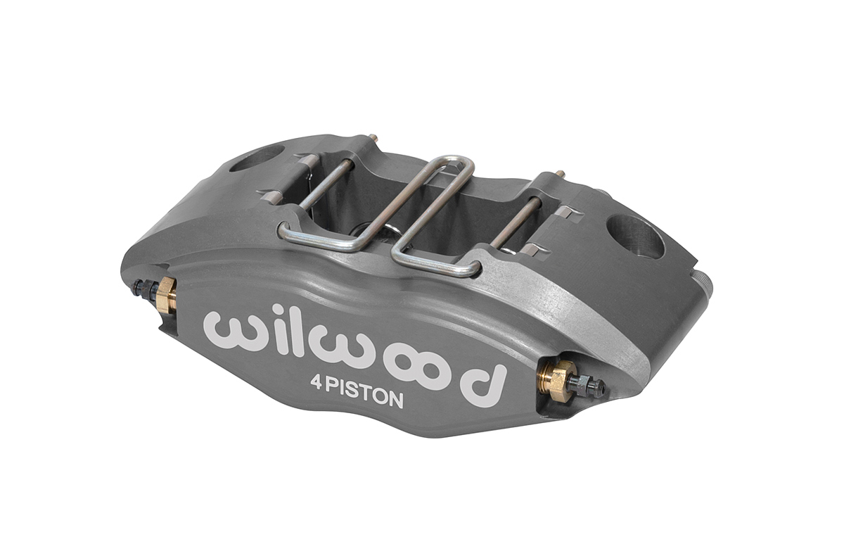 Wilwood 120-8729 Brake Caliper, Powerlite, 4 Piston, Aluminum, Gray Anodized, 11.00 in OD x 0.860 in Thick Rotor, 5.08 in Radial Mount, Each