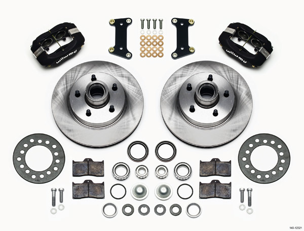Wilwood 140-12321 - Brake System, Dynalite, Front, 4 Piston Caliper, 11.88 in Solid Rotor, Iron, Natural, Buick Fullsize Car 1941-56, Kit