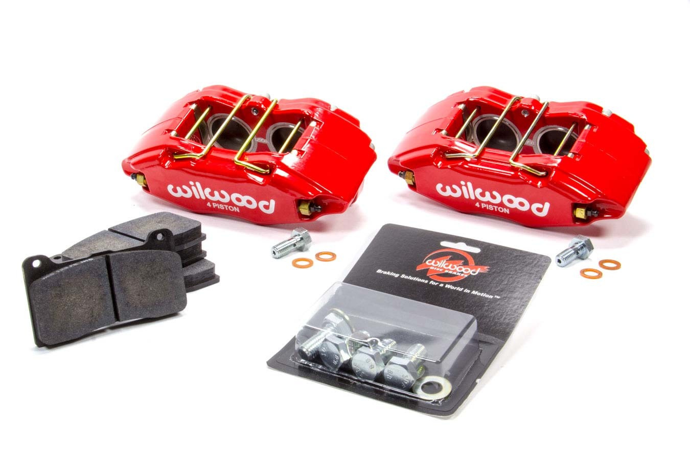 Wilwood 140-13029-R Brake Caliper, Forged DPHA, 4 Piston, Aluminum, Red Powder Coat, 10.320 in OD x 0.830 in Thick Rotor, 5.510 in Lug Mount, Acura / Honda 1989-2017, Kit