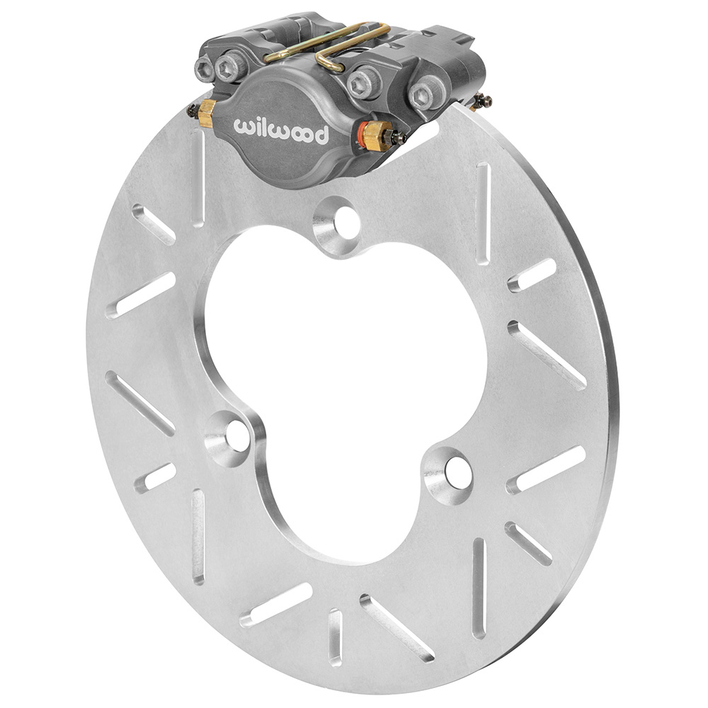 Wilwood 140-16615 Brake System, Dynalite, Front, 2 Piston Caliper, 10.000 in Slotted Titanium Rotor, Natural, Left Front Only, Sprint Car Spindle, Kit