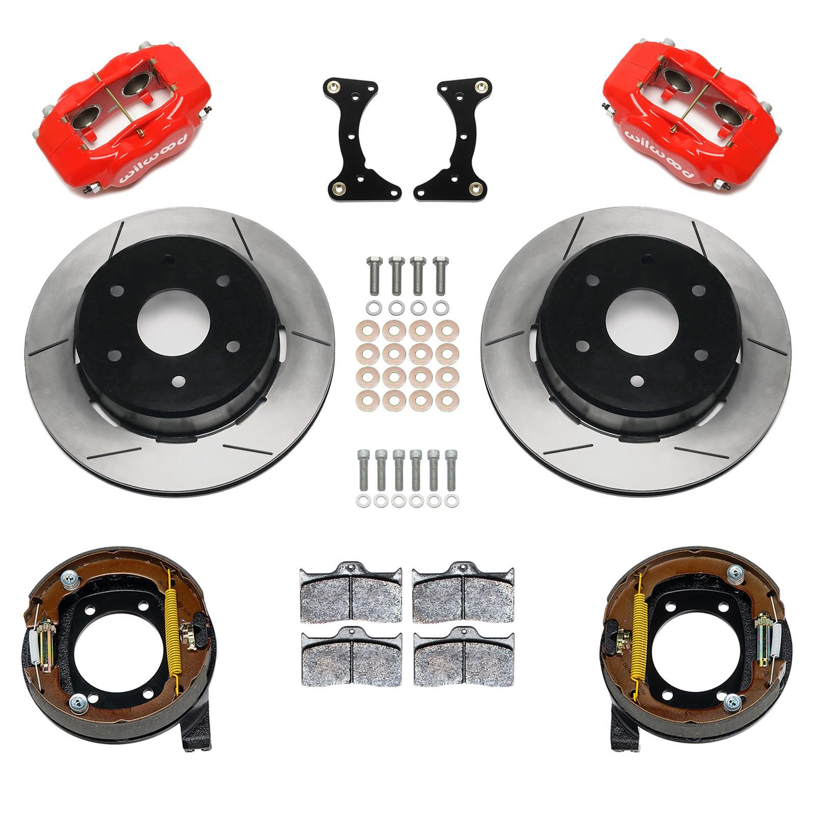 WILWOOD — WILWOOD Rear Brake Kit Disc/Drum 71-91 BLazer FDLI Red