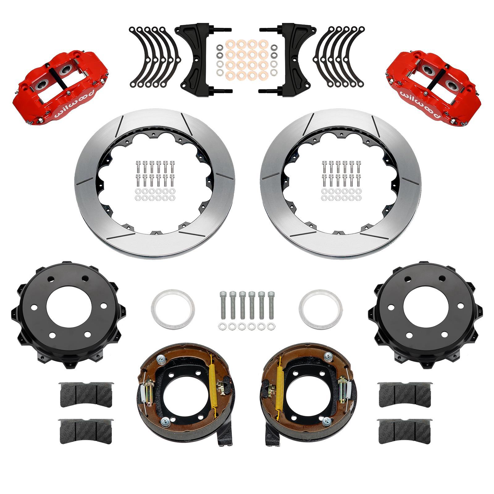 WILWOOD — WILWOOD Rear Brake Kit Disc/Drum 71-91 Blazer FNSL4R Red