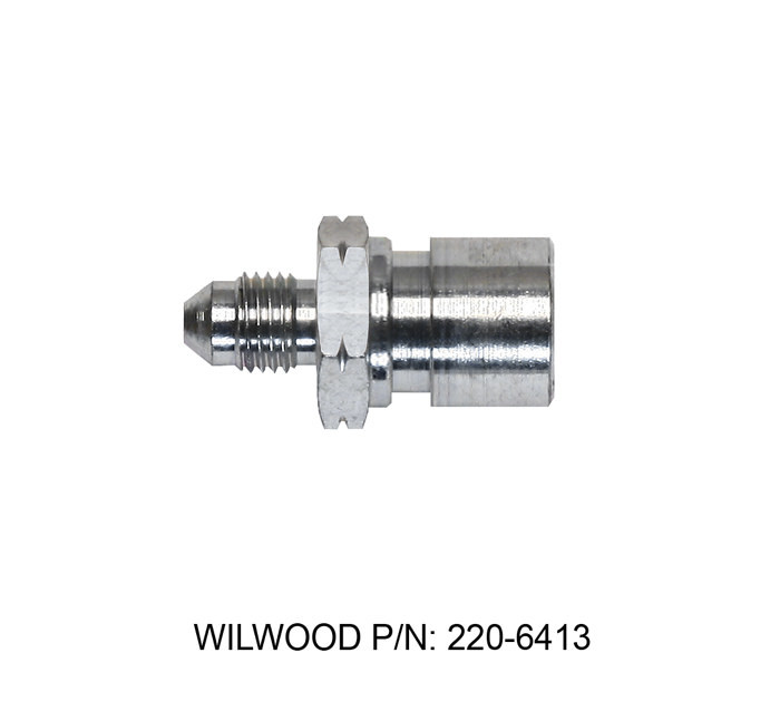 Wilwood 220-6413 Fitting, Adapter, Straight, 3 AN Male to 10 mm x 1.0 Inverted Flare, Steel, Zinc Oxide, Each