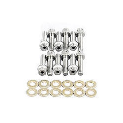 Wilwood 230-4572 Brake Rotor Bolt, 1/4-20 in Thread, 1.000 in Long, 12 Point Head, Stainless, Set of 12