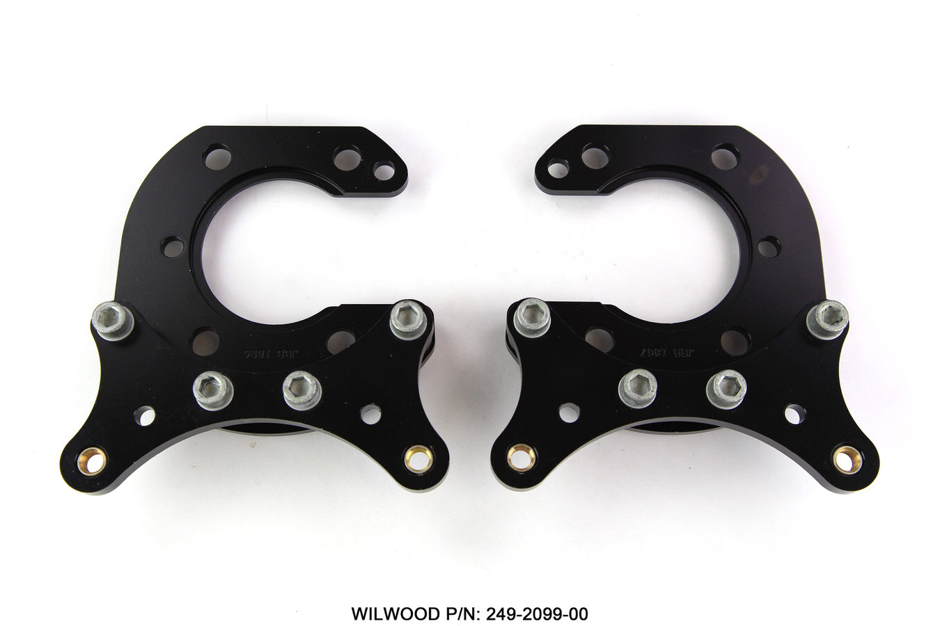 Wilwood 249-2099/00 Brake Caliper Bracket, Rear, Aluminum, Black Anodized, Dynalite Caliper, Big Ford, Pair