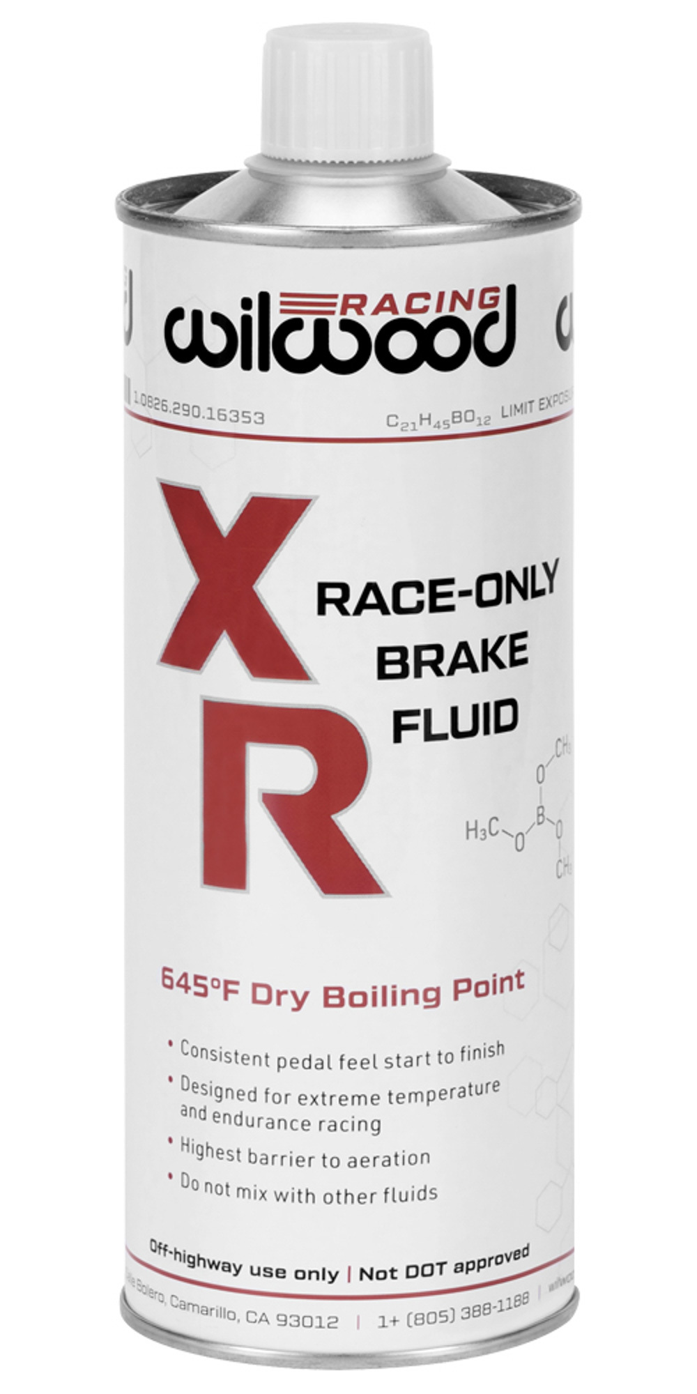 Brake Fluid XR Racing 500ml Can NON-DOT