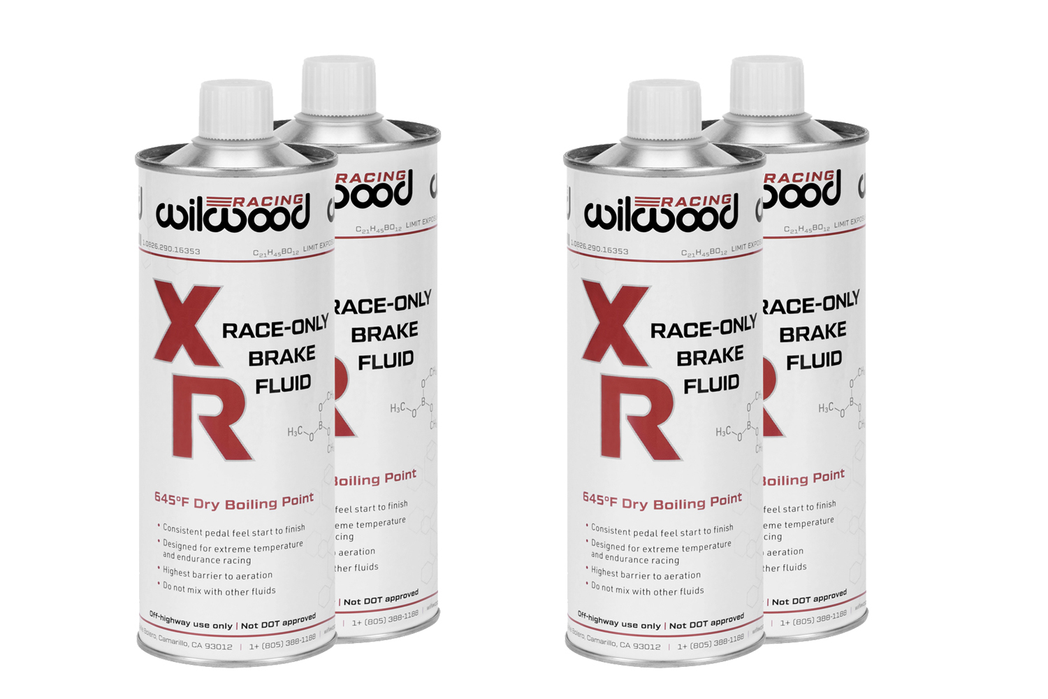 Brake Fluid - XR Racing - Glycol - 16.9 oz Can - Set of 4