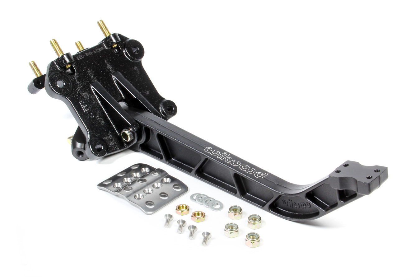 Wilwood 340-12509 Pedal Assembly, Brake, 6.25 to 1 Ratio, 11.710 in Long, Reverse Swing Mount, Aluminum, Black Paint, Kit