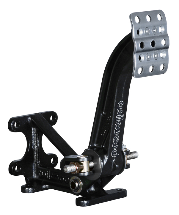 Wilwood 340-13831 Pedal Assembly, Brake, 6 to 1 Ratio, 10.260 in Long, Forward Floor Mount, Aluminum, Black Paint, Universal, Each