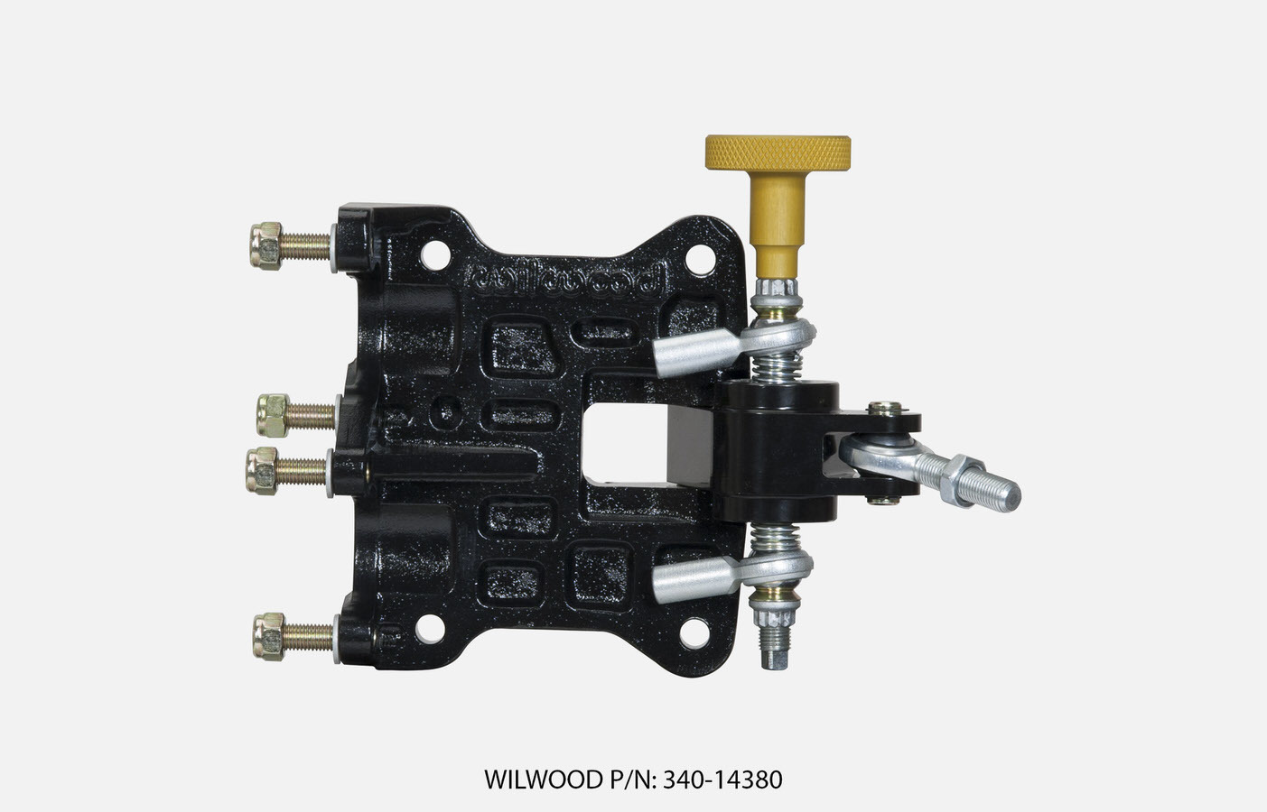 Wilwood 340-14380 Balance Bar Assembly, 7/16-20 in Threaded Adjuster Bar, 1.74 in Mount Length, 60 Degree, Dual Master Cylinder, 1.48 Ratio, Wilwood TruBar 60, Each