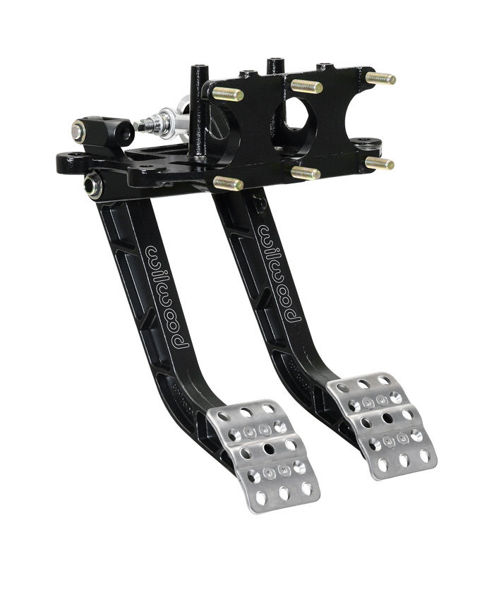 Wilwood 340-15073 Pedal Assembly, Tru-Bar, Brake / Clutch, 5.10 to 1 Ratio, 11.020 in Long, Reverse Swing Mount, Aluminum, Black Paint, Each
