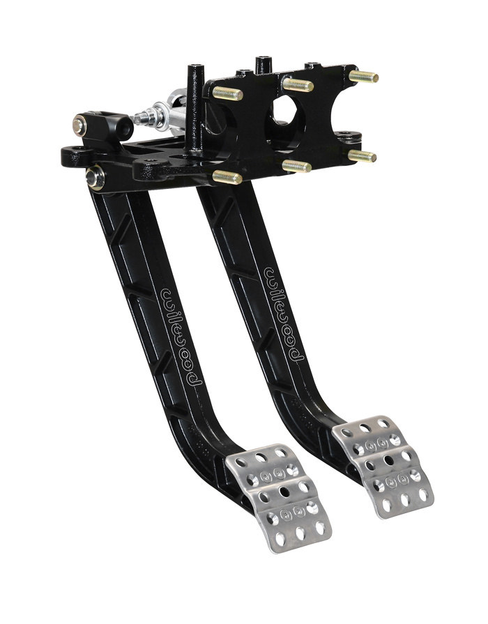 Wilwood 340-15074 Pedal Assembly, Tru-Bar, Brake / Clutch, 6.25 to 1 Ratio, 11.890 in Long, Reverse Swing Mount, Aluminum, Black Paint, Each