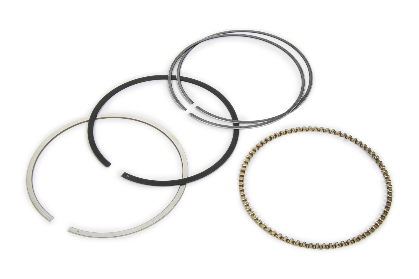 Wiseco Pistons 4007GFX Piston Rings, GF-Style, 4.000 in Bore, File Fit, 0.047 in x 0.047 in x 3.0 mm Thick, Standard Tension, Steel, Gas Nitride, 1-Cylinder, Each