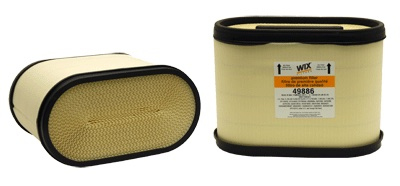 Wix Filters 49886 Air Filter Element, 11.889 in L x 6.389 in W x 8.783 in H, Paper, White, Ford Fullsize Truck 2008-10, Each