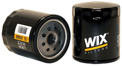 Wix Filters 51069 Oil Filter, Canister, Screw-On, 4.338 in Tall, 13/16-16 in Thread, 21 Micron, Steel, Black Paint, Various GM 1964-99, Each