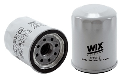 Wix Filters 57937 Oil Filter, Canister, Screw-On, 3.400 in Tall, 20 mm x 1 Thread, 32 Micron, Steel, Black Paint, Various Artic Cat Applications, Each
