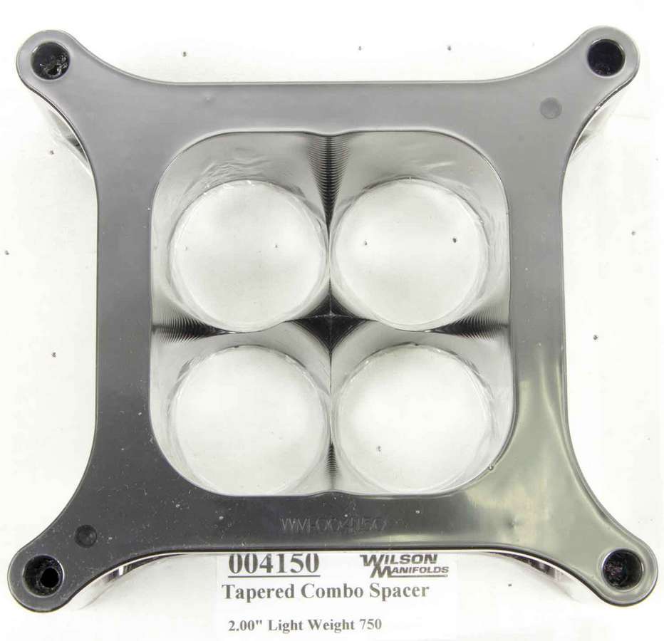 Wilson Manifolds 004150 - Carburetor Spacer - 4150 2in 4-Hole L/W Tapered