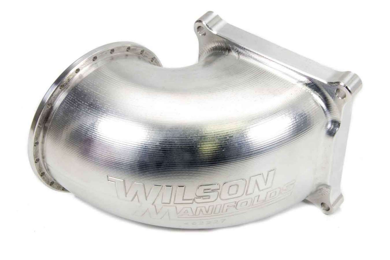 Wilson Manifolds 462227 Intake Elbow, V-Band Flange Throttle Body, Aluminum, Natural, Dominator Flange, Each