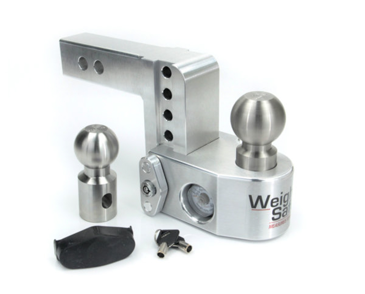 Ball Mount Hitch - 2 IN Shaft - 2 / 2-5/16 IN Hitch - 4 IN Drop - 7500 / 12500 LB Capacity - Aluminum / Stainless - Natural - Kit