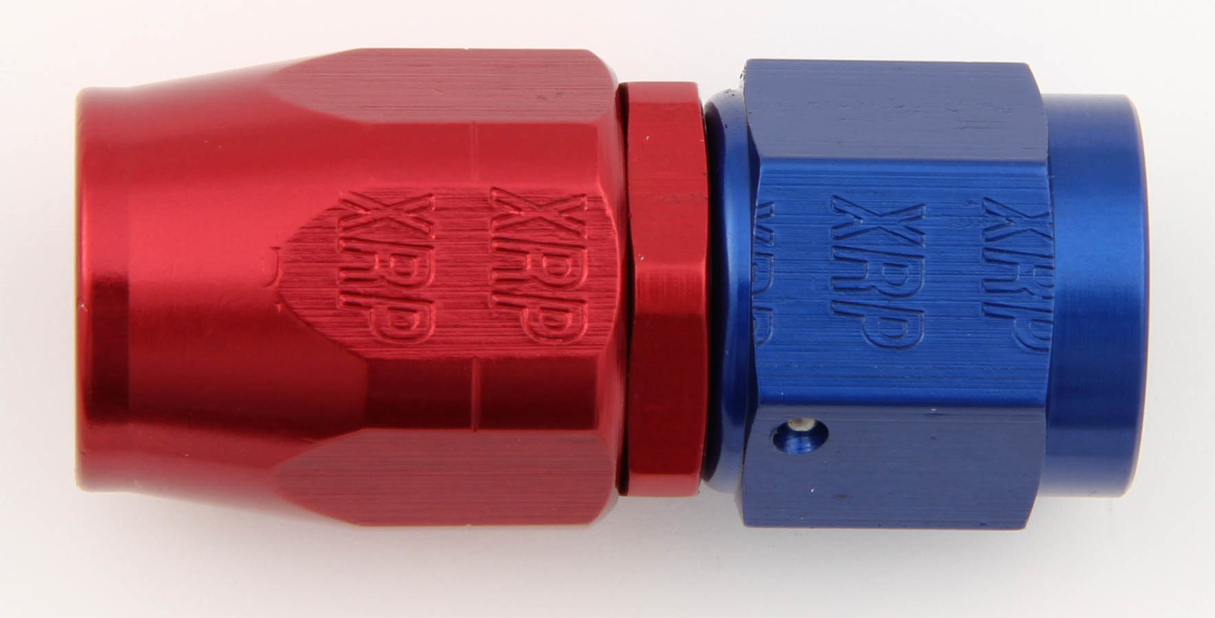 XRP 100008 Fitting, Hose End, Straight, 8 AN Hose to 8 AN Female, Aluminum, Blue / Red Anodized, Each