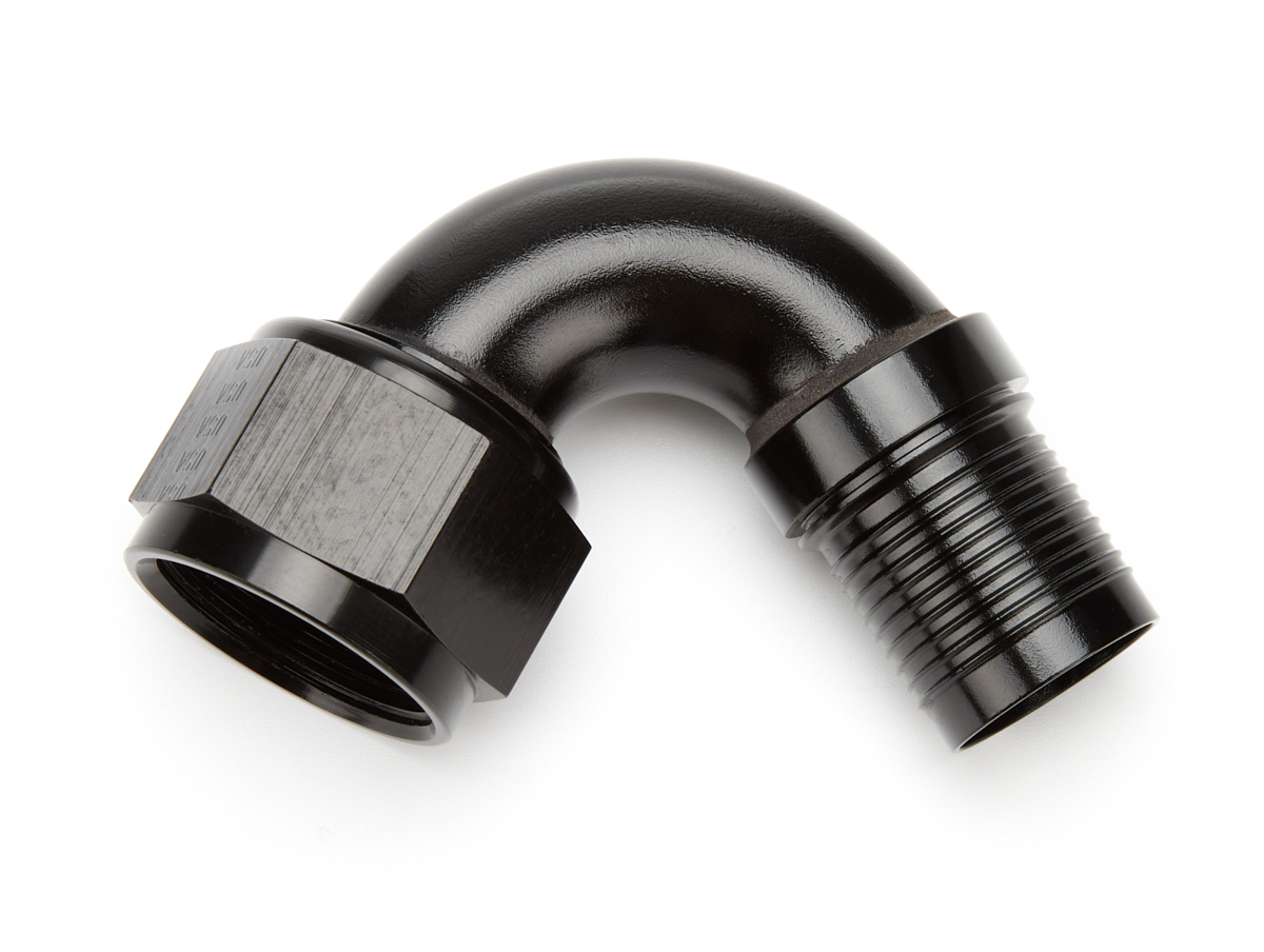 XRP 221216 Fitting, Hose End, HS-79, 120 Degree, 16 AN Crimp to 16 AN Female, Aluminum, Black Anodized, Each