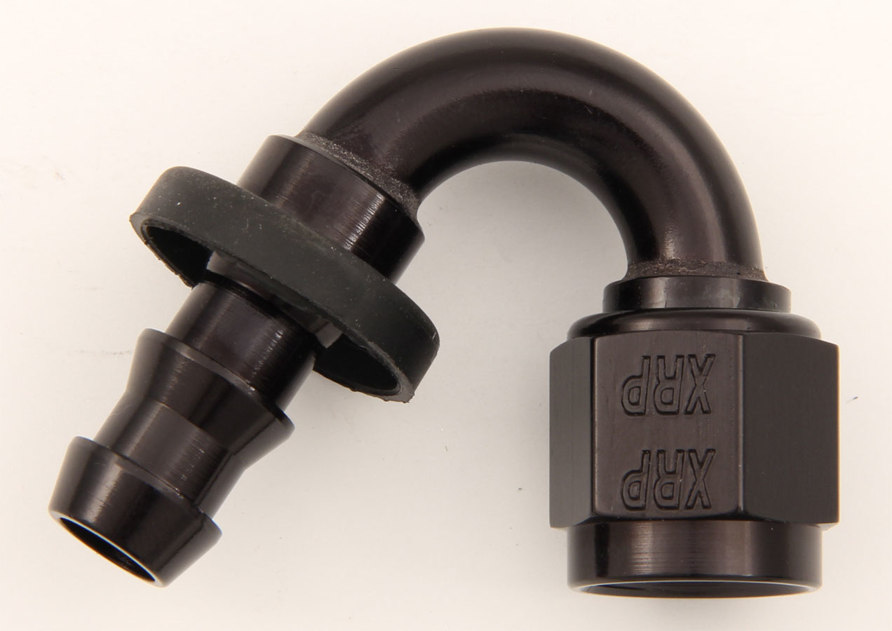 XRP-XTREME RACING PROD. — XRP-XTREME RACING PROD. #6 150 Deg Push-On Hose End Black