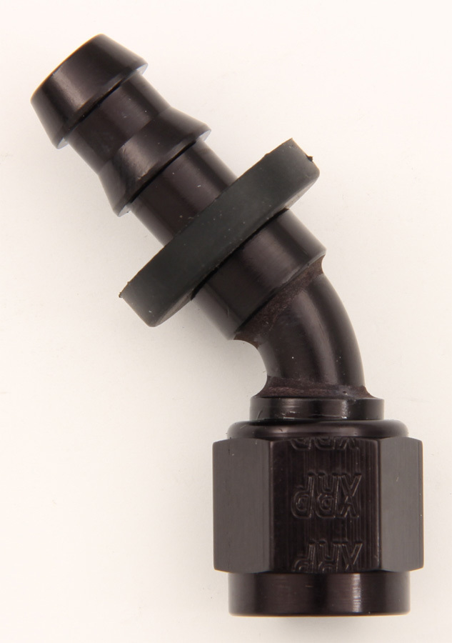 XRP-XTREME RACING PROD. — XRP-XTREME RACING PROD. #8 45 Deg Push-On Hose End Black