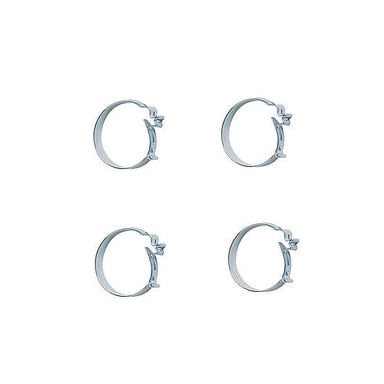 XRP 818404 Hose Clamp, Ensure Clamp, Spring Clamp, 4 AN, Steel, Natural, Set of 4