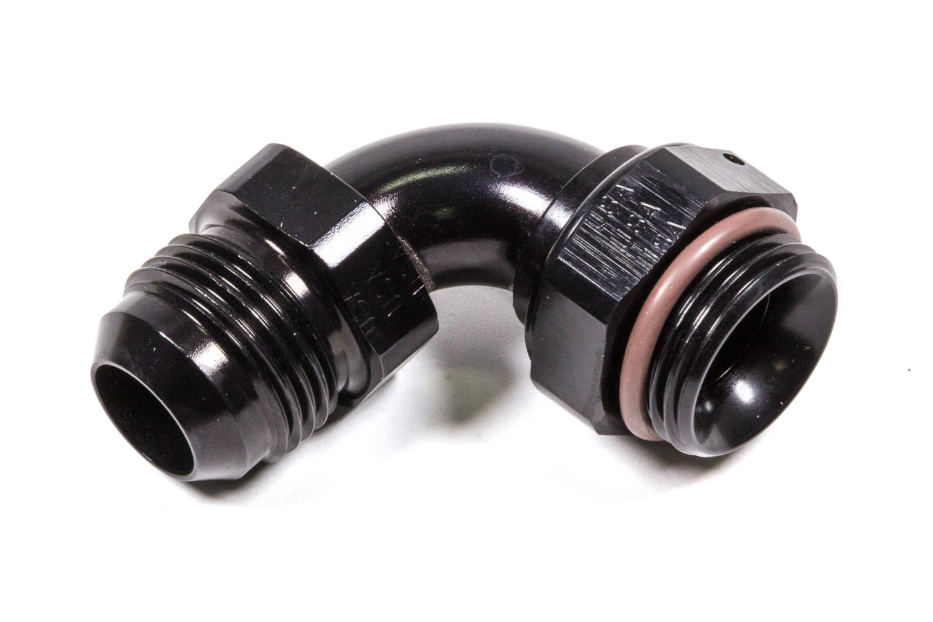 XRP 959012 Fitting, Adapter, 90 Degree, 12 AN Male to 12 AN Male O-Ring, Aluminum, Black Anodized, Each