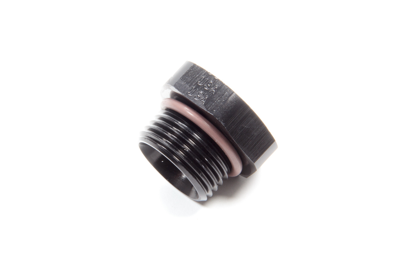 XRP 981412BB Fitting, Plug, 12 AN, O-Ring, Hex Head, Aluminum, Black Anodized, Each
