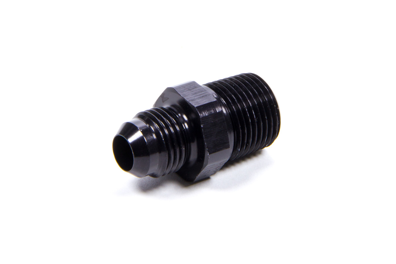 XRP 981666BB Fitting, Adapter, Straight, 6 AN Male to 3/8 in NPT Male, Aluminum, Black Anodized, Each